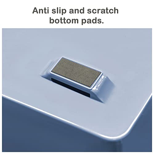 Facility 3 Tier Letter Tray, Side Load, Letter Size/A4, Desktop File Organizer, Plastic (Solid Blue Color) - view 6