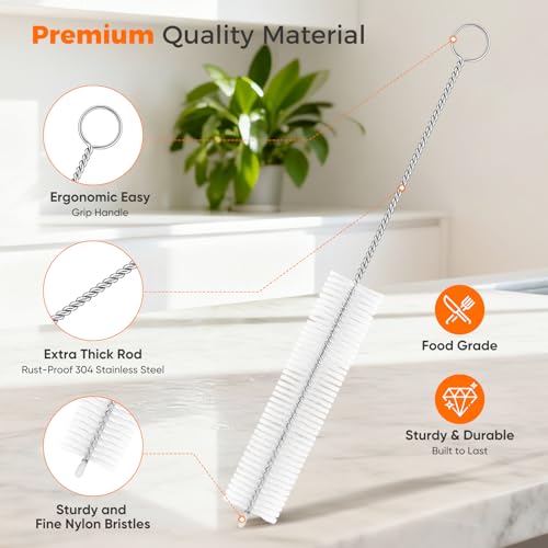 Long Straw Cleaner Brush Set, 8.7 Inch Cleaning Brushes, 10 Pack - view 3