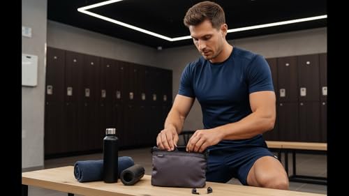 Small Toiletry Bag for Men Bulk Cosmetic Bag Dopp Kit Carry On Zipper Pouch Organization Nylon Packing Sack Wate Repellent(Grey) - view 3