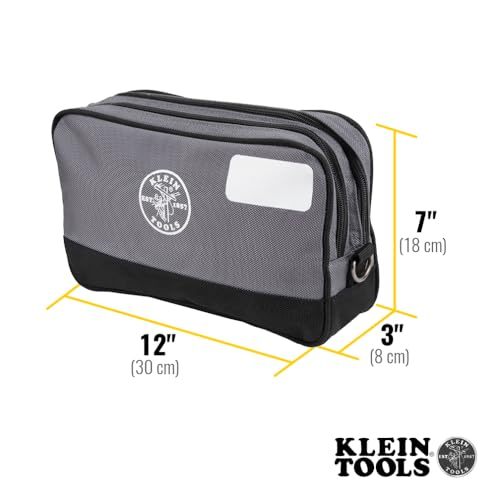 KLEIN TOOLS Tool Pouch, Dual Compartments, Heavy-Duty Tool Bag Organizer, Multipurpose Bag - view 3