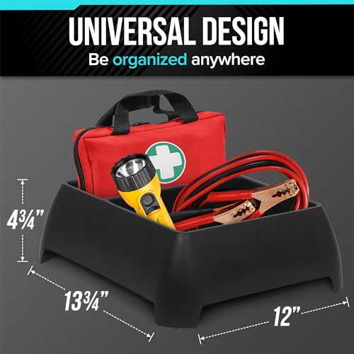 Heavy Duty Storage Organizer for Vehicle Trunk, Garage, Under Sink Organizer, Recycled Plastic, Made in USA (Black) - view 3