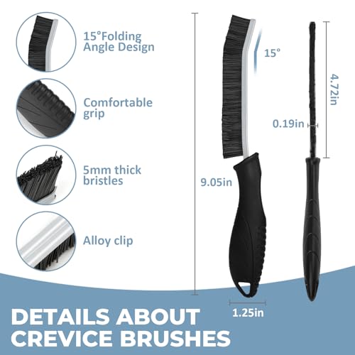 Cleaning Brush Set 3 Pcs with Soft Bristle and Hard Bristle Crevice - view 2