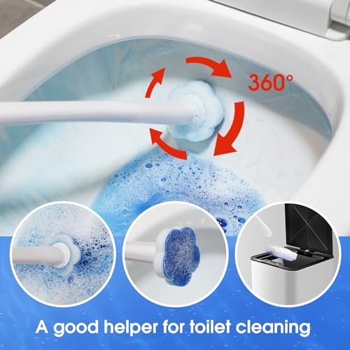 Disposable Toilet Bowl Brush with 40 Toilet Wand Refills, Toilet Bowl Cleaner Wands, Toilet Cleaning System Starter Kit - view 3