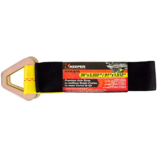 2” x 36” Premium Axle Tie Down Strap with D Rings - 3,333 lbs. Working Load Limit