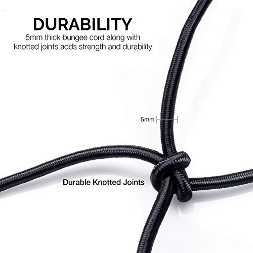 50971A 4'x6' Super Duty Cargo Net, Bungee Net with 16 Detachable Hooks and 4 Carabiners, 4"x4" Mesh for Protecting Small Items, SUV, ATV/UTV, RV, Pickup Truck Bed and Trailer - view 2