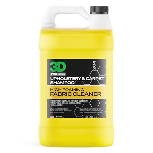 Upholstery & Carpet Shampoo - High Foam Stain Remover & Odor Eliminator Shampoo 1 Gallon
