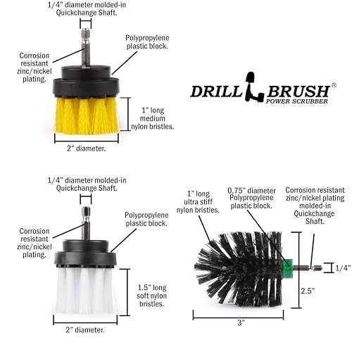 Variety Multi-Pack Drill Brush Attachments for Cleaning Car, Truck - view 5