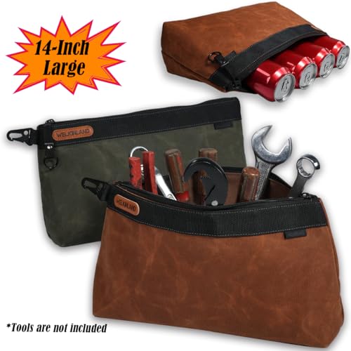 2-Pack Heavy-Duty Waxed Canvas Tool Pouches, 14-Inch Tool Pouch - view 4