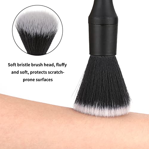 Car Detailing Brush Set, 3 Pcs Car Interior Detailing Brushes Natural Boars Hair Detail Brush Auto Ultra-Soft Detail Cleaning Brush Tool for Interior/Exterior Automotive Trim Wheel Rim Engine - view 4