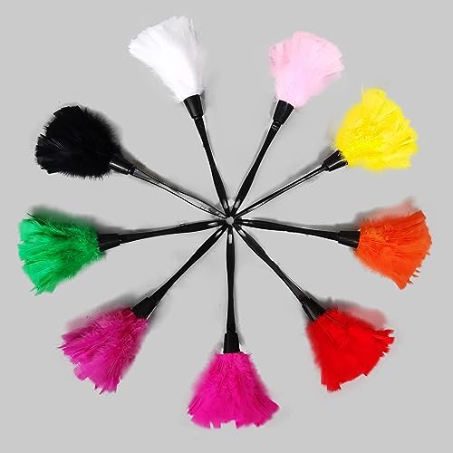 Turkey Feather Dusters for Cleaning Home Blinds Kitchen car Office, Eco-Friendly Reusable （2 pcs Rose red） - view 6