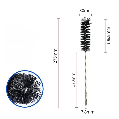 3 Pack Carbon Dirt Cleaning Brush Carburetor Cleaner Car Engine Air Inlet Tool Kit Long Nylon Brushes Drill Attachment for Auto Carbon Deposit Combustion Chamber Cylinder - view 3