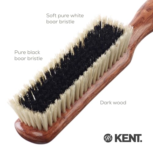 CP6 Clothes Brush. Cashmere Care Dark Wood with Black & White Boar Bristle, Lint Remover for Wool and Silk for Keeping Delicate Fabrics Free from Fibres, Fluff and Pet Hair. Made in England - view 4