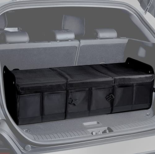 1680D 114L Extra-Large Collapsible Car Trunk Organizer with Lid
