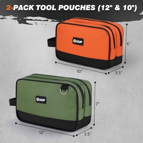 Tool Bag 2-Pack 12" 10", Divider Zipper Pouch, Small Tool Box Organizer - view 2