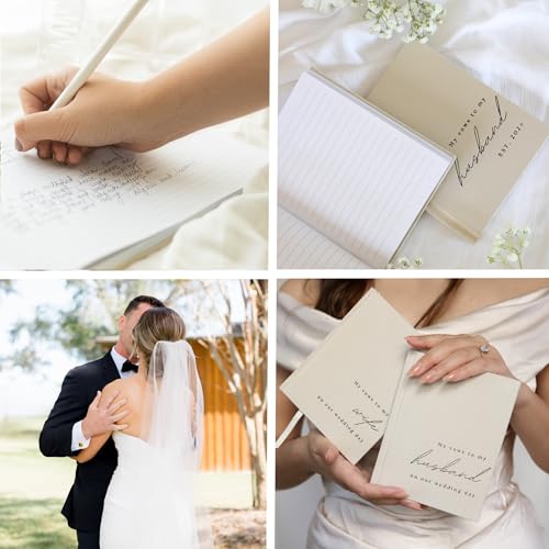 Wedding Vow Books His and Hers 2 Pack Personalized 2026 Year Linen Vow Book - view 6
