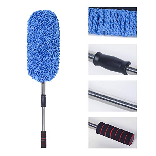 (3 Pack) Microfiber Car Duster Exterior Scratch Free, Extendable Handle, Duster for Black Car, Long Handle Large Design, Car Duster Exterior for Vehicle Outer Dust Cleaning - view 7