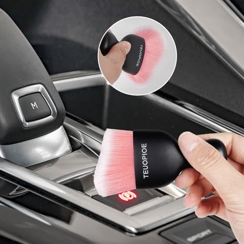 Car Detailing Brush for Interior Dusting and Air Vents,Pink White - view 6