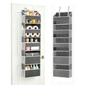 Over the Door Organizer for Bedroom, Pantry, Bathroom, 5 Shelf Grey