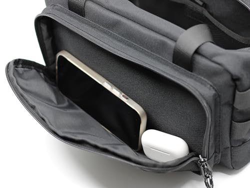 12-Inch Heavy Duty Tool Bag, Tactical, Gear, Range, EDC,Tool Bag for cars, Multi-Purpose Work Bag for Mechanics,Electrician,Carpenters,Builders,Plumbers 12" X 7" X 7" (Black) - view 6