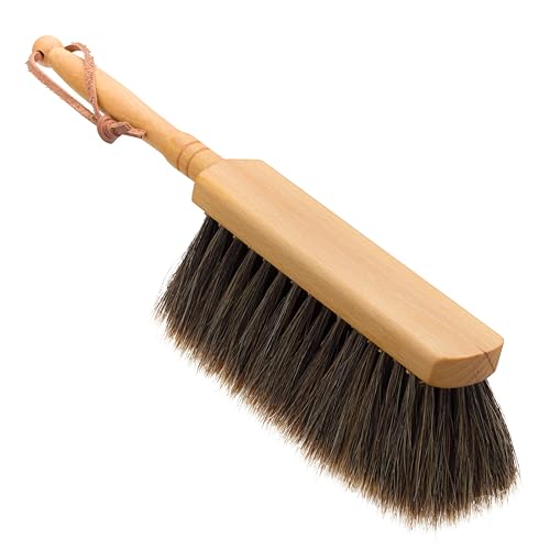 Horsehair Brush with Oiled Beechwood Handle, 11-3/4-Inches - Kitchen Bench Brush