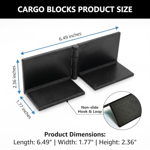Car Trunk Organizer Blocks Cargo Fixed Rack with Hook and Loop Fasteners, Adjustable Cargo Dividers for Car Trunk Carpet, Prevent Sliding Groceries and Gear in SUVs, Trucks, Vans and Cars, 2 Pack - view 2