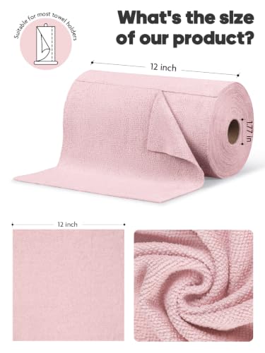 Microfiber Cleaning Cloth Roll -75 Pack, 12" x 12" (Pink) - view 4