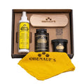 Leather Care Essentials Kit - 4oz Heavy Duty Leather Preservative - 8oz Leather Oil Leather Conditioner - 8oz Cleanit Leather Cleaner - Horsehair Brush - Cleaning Cloth