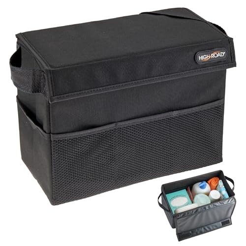 Carganizer Car Storage Bin with Lid for Front Seat, Back Seat or Trunk