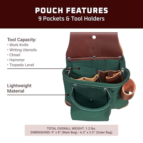 OxyLights 2 Pouch Tool Bag - 9 Pockets & Tool Holders - Made in USA - view 3