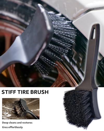 PRO Choice 4 Pack Wheel Cleaning Brush Kit for Tire & Rim Detailing - view 4