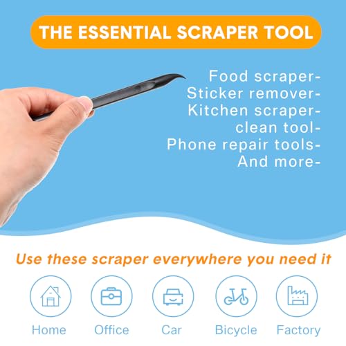 9 Pcs Cleaning Scraper Tool Detailing Picks Non Scratch, Black - view 4