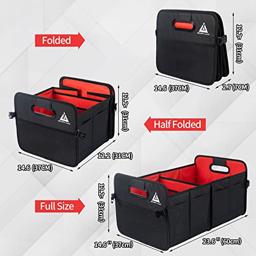 Car Trunk Organizer with Multi Compartments - Automotive Collapsible Cargo Containers with 11 Pockets & Reinforced Handles, Vehicle Grocery Organizer Bin Caddy Bag for SUV Van Truck - view 4