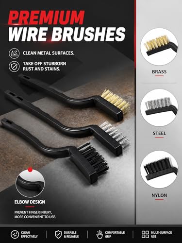 Car Detailing Brush Kit, 10 Piece Boar Hair for Interior - view 3