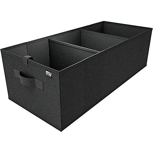 Trunk Organizer for SUV, Car Organizer, Collapsible Trunk Organizer for Car, Non-Slip Bottom, Storage Organizer for Sedans, Van, Jeep, Grocery, Large 3 Compartments, Black 32"×13"×10.6"