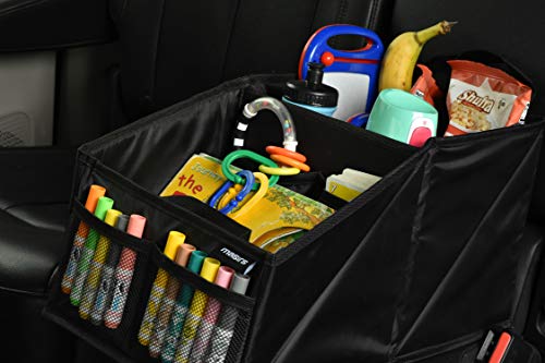 Back Seat Car Organizer, Neatly Organize Items While Traveling, Folds Flat for Easy Trunk Storage - view 6
