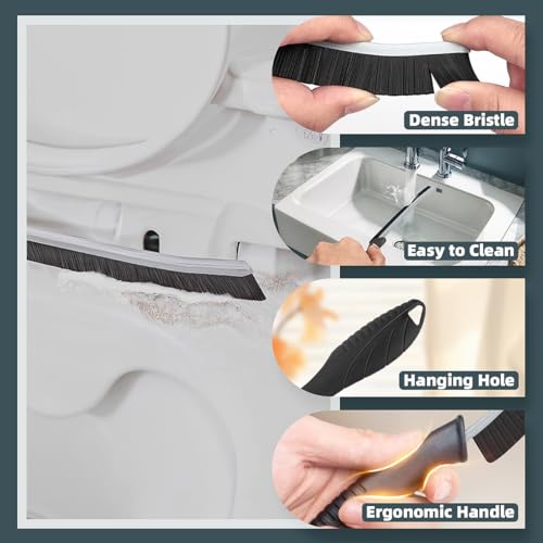 2 Pcs Toilet Scrubber Brush, Bathroom Cleaning Brush with Hanging Hole - view 3