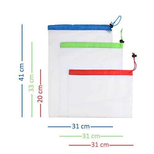 Kare Kind Reusable Produce Bags 15 pcs - Multi-Sized Washable Mesh Bags - Zero Waste Eco-Friendly Net Storage for Grocery Vegetables Fruits Household Toy Small Items - Gift, Travel, Home - view 4