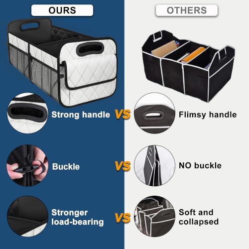 Car Trunk Organizer for SUV, Car Organizers and Storage with Reinforced Handles, Car Accessories for Women/Men 70L Waterproof Polyester Trunk Organizer(Large, Beige) - view 5