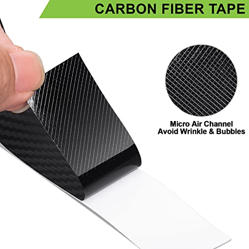 Carbon Fiber Wrap, Black Vinyl Wrap Black Out Tape 1 Inch x 20 ft - view 3