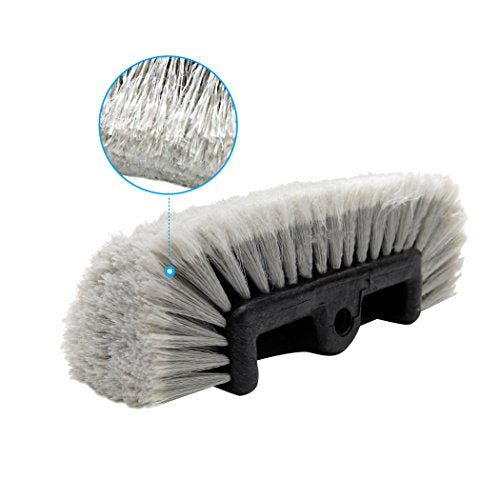 12" Car Wash Brush with Soft Bristle for Auto RV Truck Boat Camper Exterior Washing Cleaning, Grey - view 4