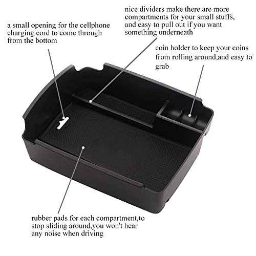 Center Console Tray Storage Box Compatible with Kia Sportage 2017 2018 2019 2020 2021 2022 ABS Tray Insert Organizer Glove Pallet - view 2
