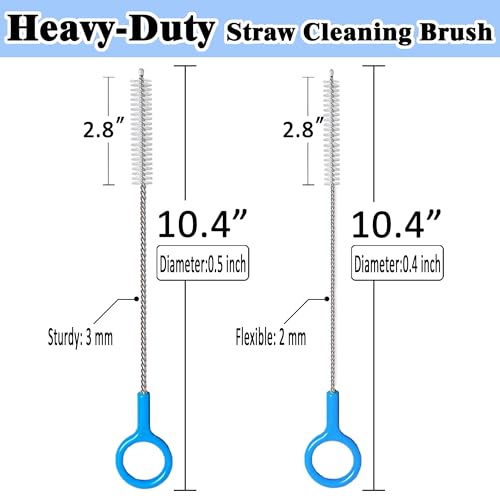 Flexible Straw Brush 2 Pack,Food Grade Stainless Steel for Stanley Tumblers - view 2