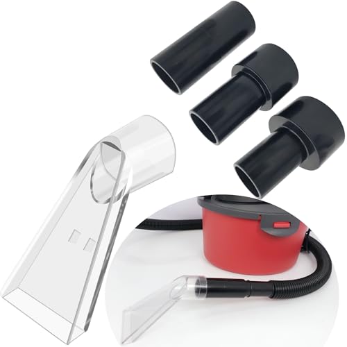 Universal Fits All Brands' Shop Vacs with 2-1/2" & 1-7/8" & 1-1/4" Adapter Clear Extraction Accessory for Auto Detailing, Shop Vac Extractor Attachment Kit for Wet-dry Vacuum Cleaners