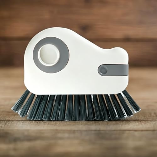 2 in 1 Groove Cleaning Brush, Window Track Cleaning Tools, Multifunction Window Track Cleaner with Hard Bristle and Hidden Scraper, Crevice Brush for Sliding Door Track, Window Seal, Sill (Gray) - view 6