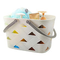 Portable Shower Caddy 2 Pack, Tote Plastic Storage Basket with Handle Shelf Organizers Bin for Bathroom, College Dorm, Kitchen, Garden, Camping, Cleaning Supplies (White 1 pcs)