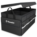 Trunk Organizer with Lid for Car, SUV, and Truck (Medium, Black)