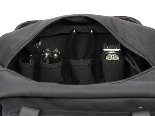 12-Inch Heavy Duty Tool Bag, Tactical, Gear, Range, EDC,Tool Bag for cars, Multi-Purpose Work Bag for Mechanics,Electrician,Carpenters,Builders,Plumbers 12" X 7" X 7" (Black) - view 5