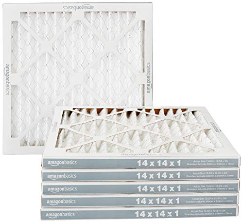 14x14x1 Air Filter 6-Pack, MERV 11 AC Furnace Filters, Allergen Control, Removes Dust, Pollen and Lint (Actual Size: 13.75" x 13.75" x 0.75")