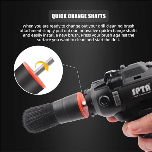 5pcs Drill Brush Kit for Power Scrubber Cleaning Car Interior Exterior - view 5