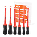 Car Detailing Brush Kit, 6Pcs Auto Boar Hair Detail Brush Set Automotive Interior Exterior No Scratch Microfiber Detailing Brushes for Cleaning Air Vents, Engine Bays, Dashboard & Wheels -BRFCD15